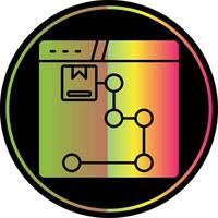 Tracking Glyph Due Color Icon vector
