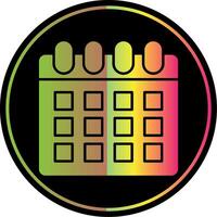 Calendar Glyph Due Color Icon vector