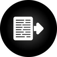 Document Export Vector Icon