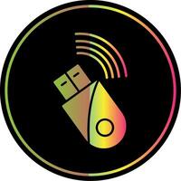 Usb Modem Glyph Due Color Icon vector