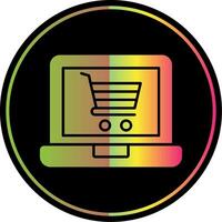 Online Shop Glyph Due Color Icon vector