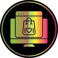 Online Shop Glyph Due Color Icon vector