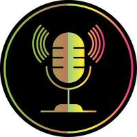Microphone Glyph Due Color Icon vector