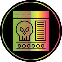 Malware Glyph Due Color Icon vector