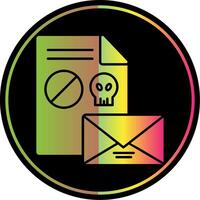 Spam Glyph Due Color Icon vector