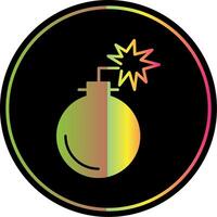 Bomb Glyph Due Color Icon vector