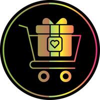 Shopping Cart Glyph Due Color Icon vector