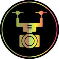 Camera Drone Glyph Due Color Icon vector