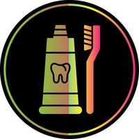 Toothpaste Glyph Due Color Icon vector