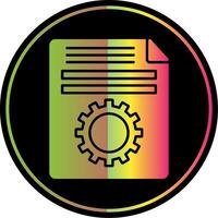Setting Glyph Due Color Icon vector