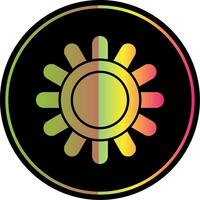 Sea Urchin Glyph Due Color Icon vector