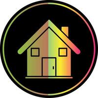 House Glyph Due Color Icon vector