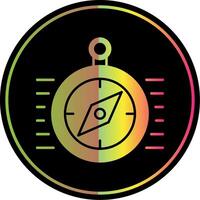 Compass Glyph Due Color Icon vector