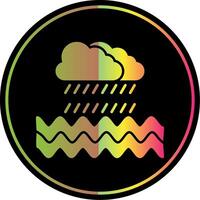 Rain Glyph Due Color Icon vector