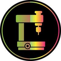 Milling Machine Glyph Due Color Icon vector