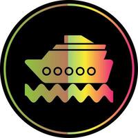 crucero Embarcacion glifo debido color icono vector