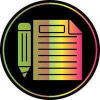 Paper Glyph Due Color Icon vector