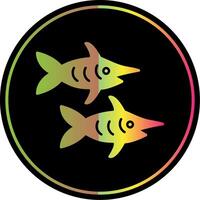Swordfish Glyph Due Color Icon vector