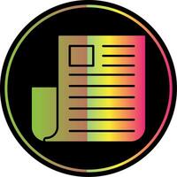Newspaper Glyph Due Color Icon vector