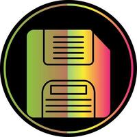 Floppy Disk Glyph Due Color Icon vector