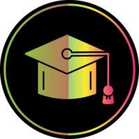 Mortarboard Glyph Due Color Icon vector