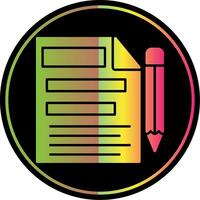 File Glyph Due Color Icon vector