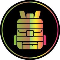 Backpack Glyph Due Color Icon vector