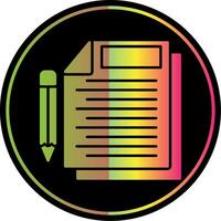 Documents Glyph Due Color Icon vector
