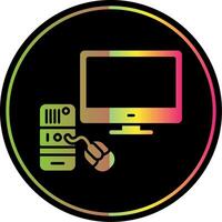 Computing Glyph Due Color Icon vector