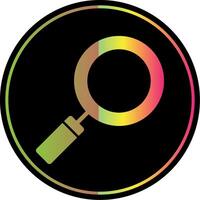 Magnifying Glass Glyph Due Color Icon vector