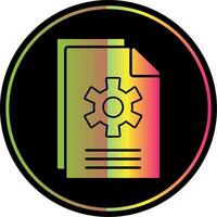 Document Glyph Due Color Icon vector