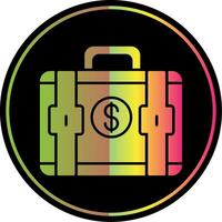 Suitcase Glyph Due Color Icon vector