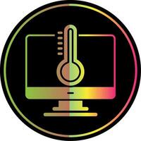 Temperature Glyph Due Color Icon vector
