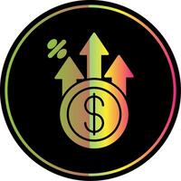Profit Glyph Due Color Icon vector