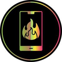 Flame Glyph Due Color Icon vector