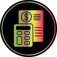 Budget Glyph Due Color Icon vector