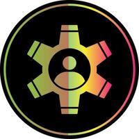 Management Glyph Due Color Icon vector