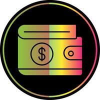 Wallet Glyph Due Color Icon vector