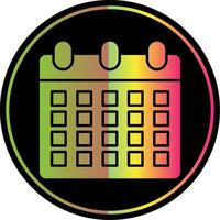 Calendar Glyph Due Color Icon vector