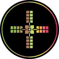 Big Satellite Glyph Due Color Icon vector