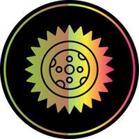 Moon Glyph Due Color Icon vector