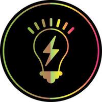 Light Bulb Glyph Due Color Icon vector