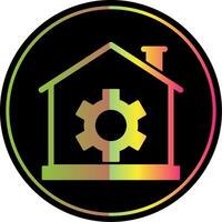 Smart Home Glyph Due Color Icon vector