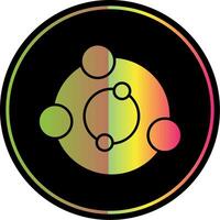 Solar System Glyph Due Color Icon vector