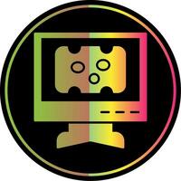 Asteroid Glyph Due Color Icon vector