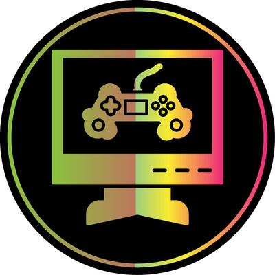 Space Gaming Glyph Due Color Icon