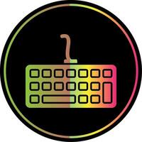 teclado glifo debido color icono vector