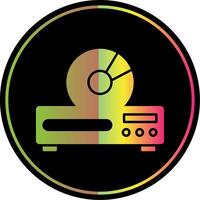 Dvd Player Glyph Due Color Icon vector