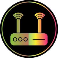 Modem Glyph Due Color Icon vector