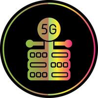 Server Glyph Due Color Icon vector